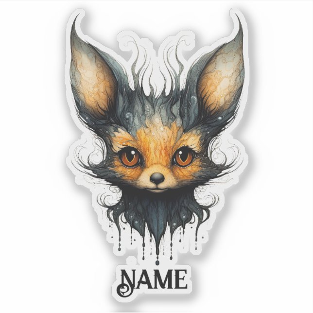 Pegatina Animal abstracto de Fox personalizado (Anverso)
