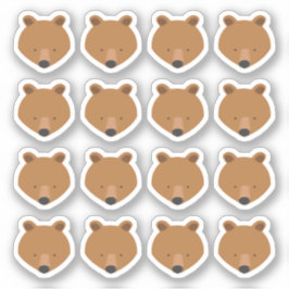 Pegatina Animal Cute Bear Face