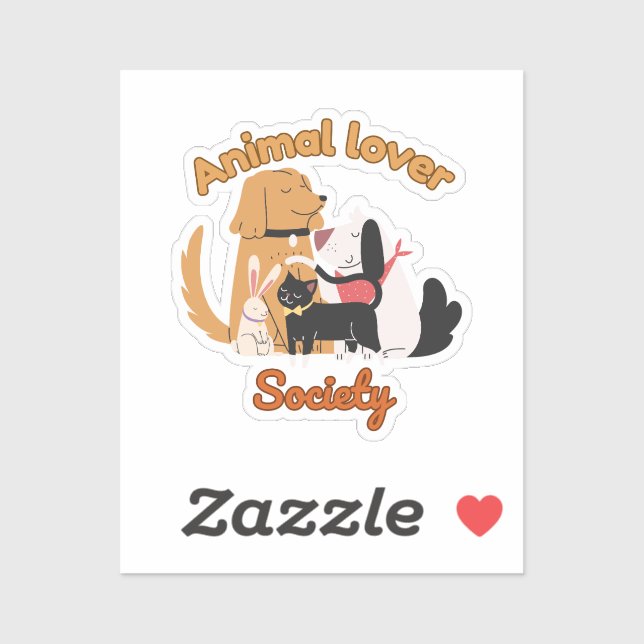 Pegatina Animal Lover Society for Pet lover sticker (Hoja)