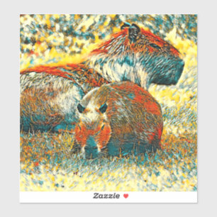 Pegatina AnimalArt_Capybara_004
