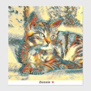 Pegatina AnimalArt_Cat_015