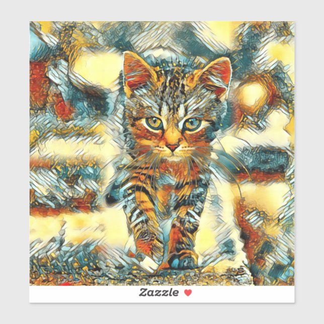 Pegatina AnimalArt_Cat_031 (Hoja)