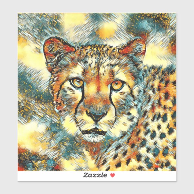 Pegatina AnimalArt_Cheetah_004 (Hoja)