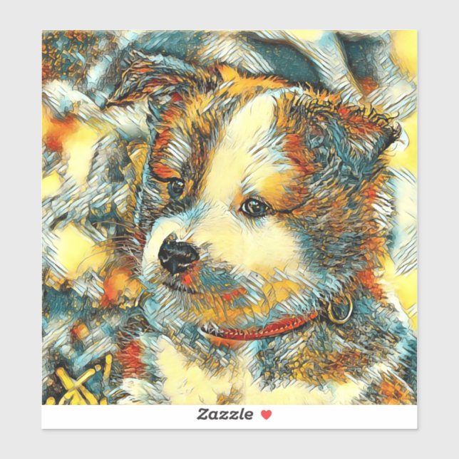Pegatina AnimalArt_Dog_002 (Hoja)