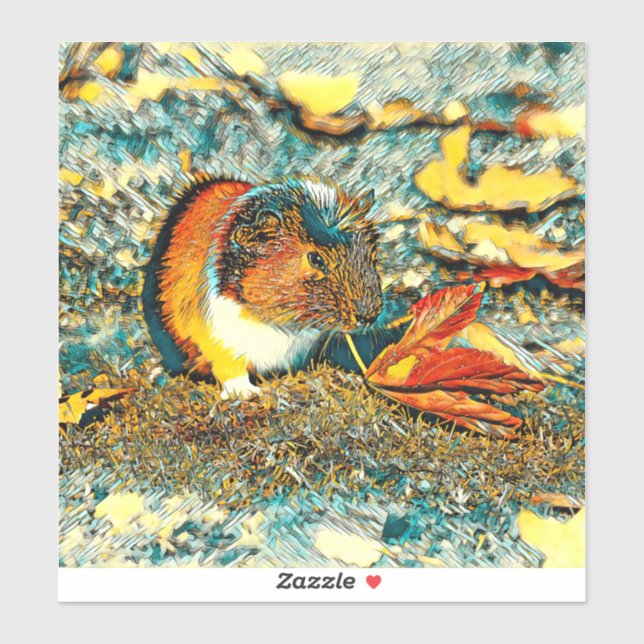Pegatina AnimalArt_GuineaPig_001 (Hoja)