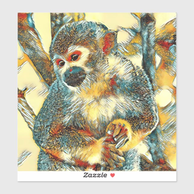 Pegatina AnimalArt_Monkey_003 (Hoja)