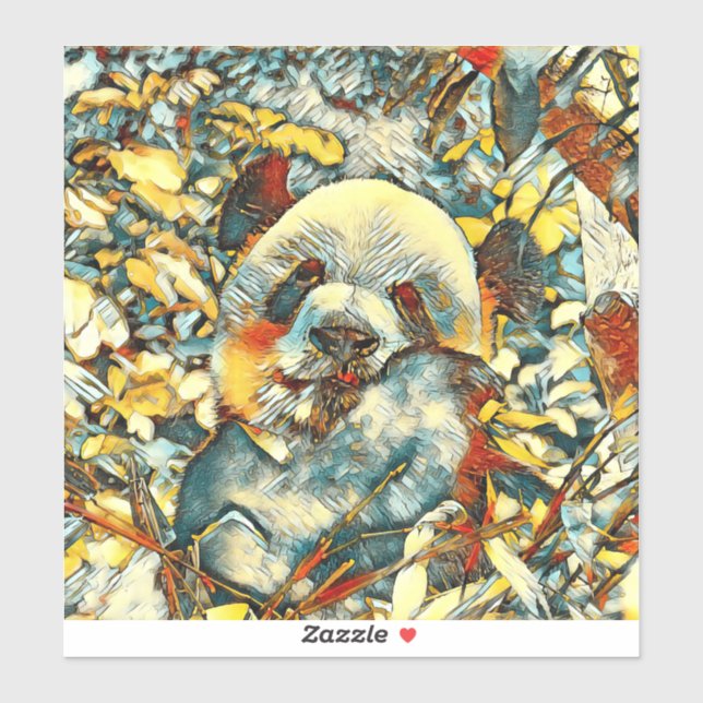 Pegatina AnimalArt_Panda_012 (Hoja)