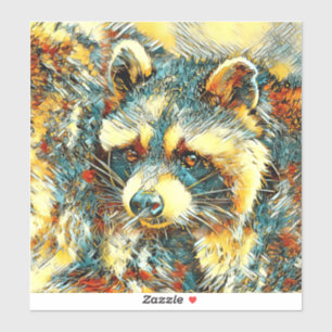 Pegatina AnimalArt_Raccoon_004
