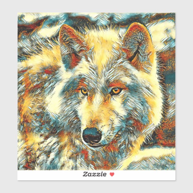 Pegatina AnimalArt_Wolf_004 (Hoja)