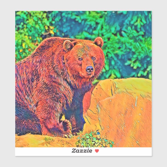 Pegatina AnimalColor_Bear_001 (Hoja)