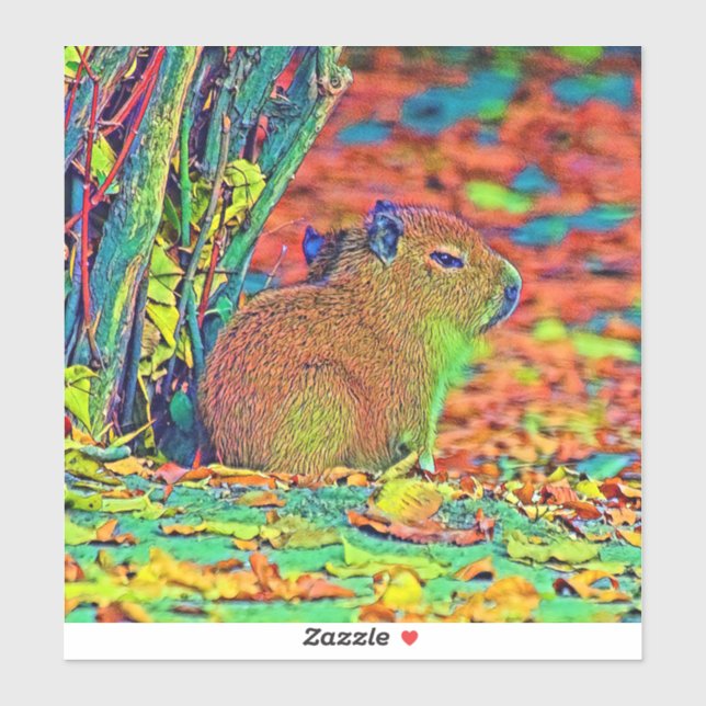 Pegatina AnimalColor_Capybara_001 (Hoja)