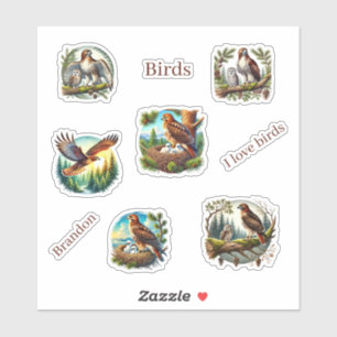 Pegatina Animales amantes de las aves