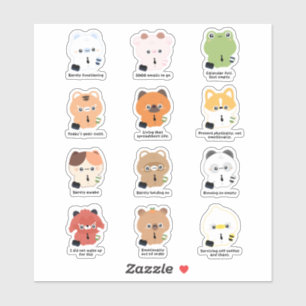 Pegatina Animales Cansados