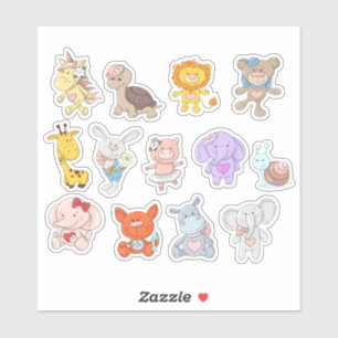 Pegatina Animales cortos