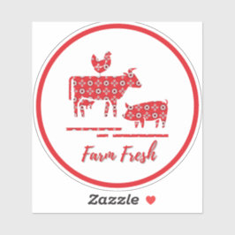 Pegatina Animales de granja Impresión de Bandana Decal de c