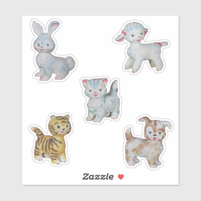 Pegatina Animales plásticos (Hoja)