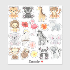 Pegatina Animales Safari