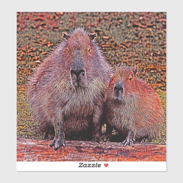 Pegatina AnimalMix_Capybara_003 (Hoja)