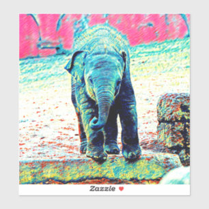 Pegatina AnimalMix_Elephant_002