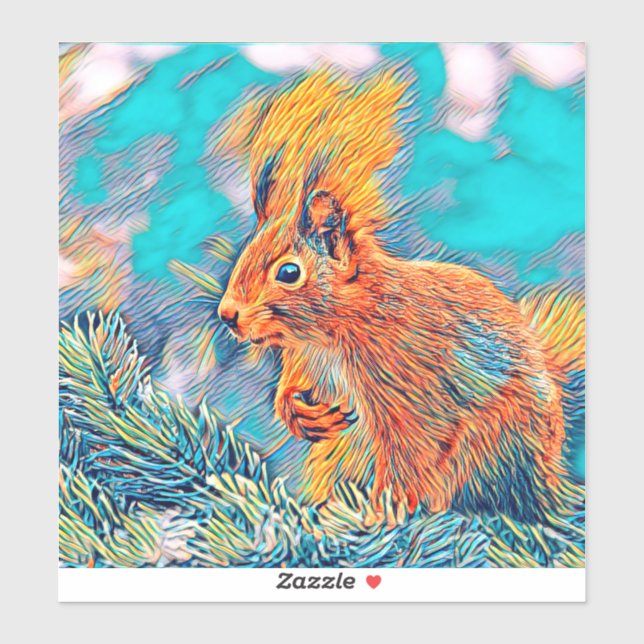 Pegatina AnimalMix_Squirrel_001 (Hoja)