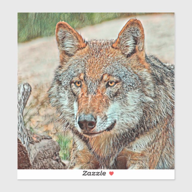 Pegatina AnimalMix_Wolf_003 (Hoja)