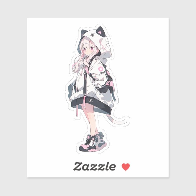 Pegatina Anime Chica Series (Hoja)