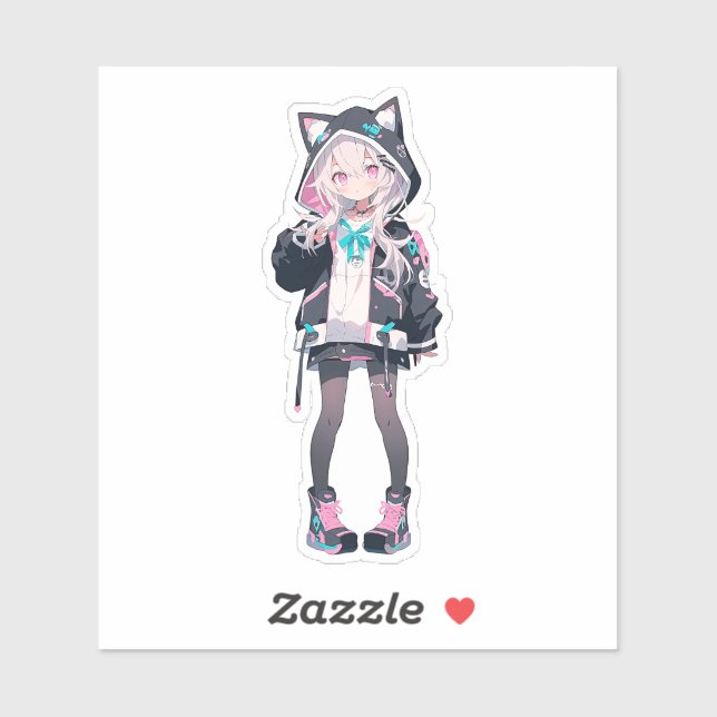 Pegatina Anime Chica Series (Hoja)