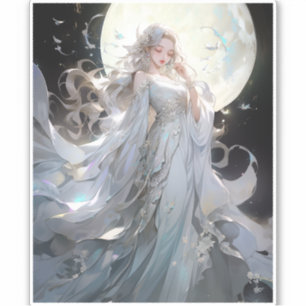 Pegatina Anime Moon Princess Fantasy Art