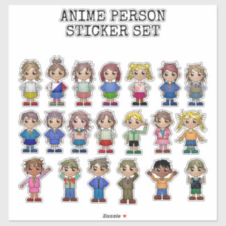 PEGATINA ANIME, STICKER SET