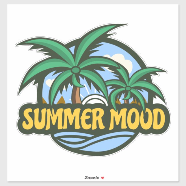 Pegatina Ánimo de verano (Hoja)