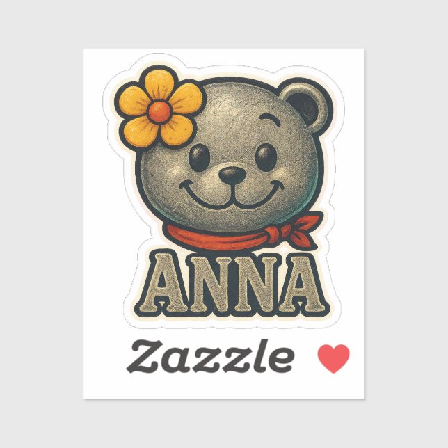 Pegatina Anna Cute Bear 1 (Hoja)
