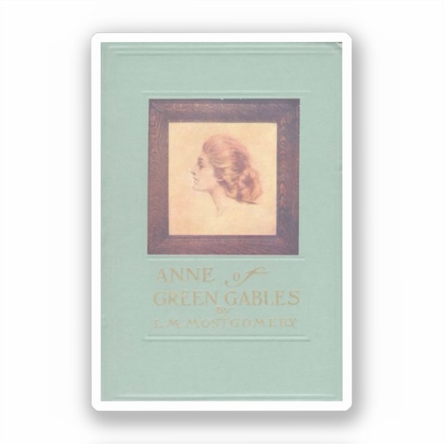 Pegatina Anne of Green Gables (portada de libros antiguos,  (Anverso)