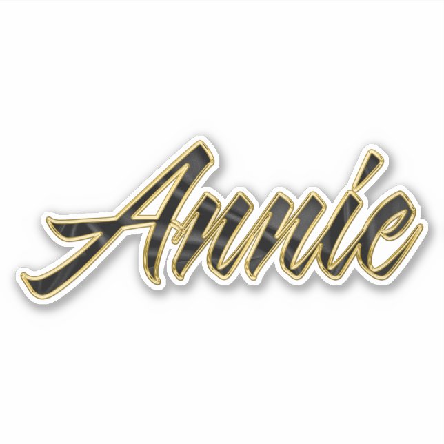 Pegatina Annie black gold Lettering Aufkleber Sticker (Anverso)
