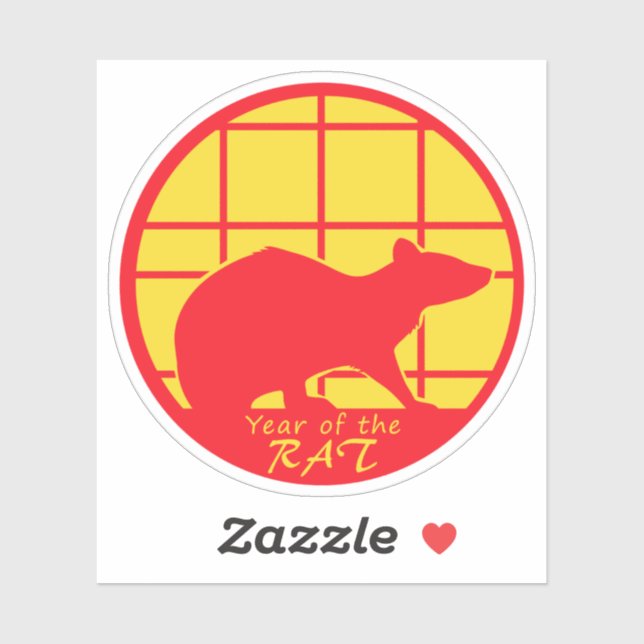 Pegatina Año de la Rata (Hoja)