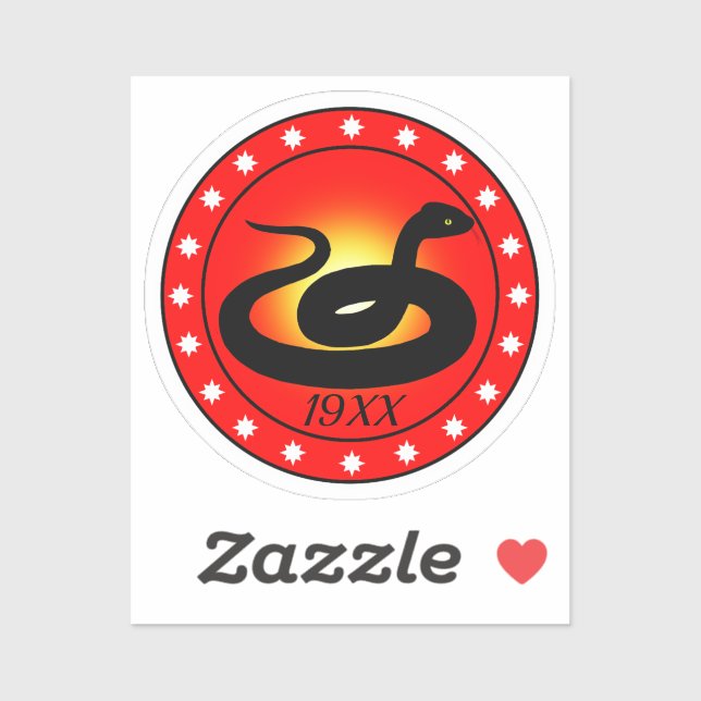 Pegatina Año de la serpiente (Hoja)