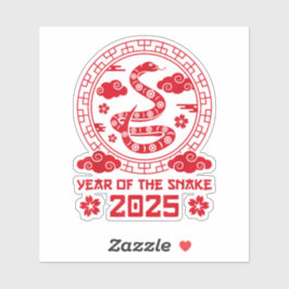 Pegatina Año de la Serpiente 2025 Año Nuevo Chino