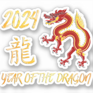 Pegatina Año Del Dragón 2024