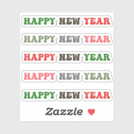 Pegatina año nuevo feliz