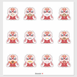 Pegatina Año Nuevo Lunar - Baile León