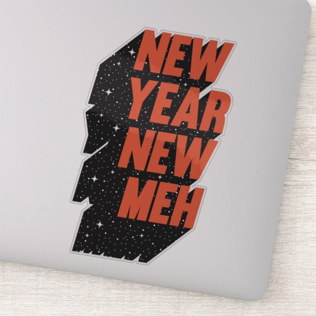 Pegatina Año Nuevo Meh (Detalle)