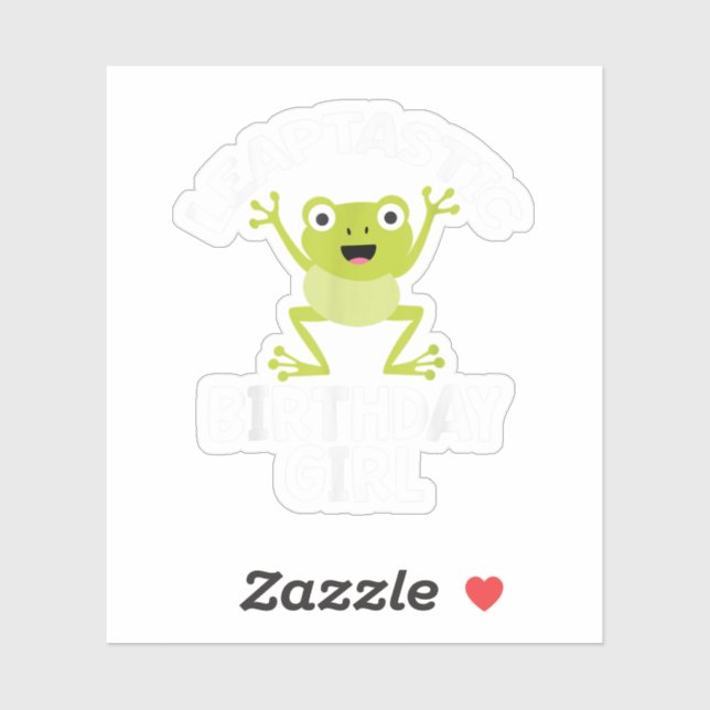 Pegatina Año Salto Chica de cumpleaños Divertido Pun (Hoja)