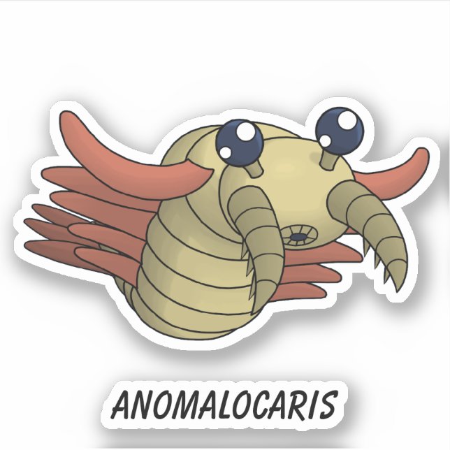 Pegatina Anomalocaris- Vinilo animal prehistórico (Anverso)