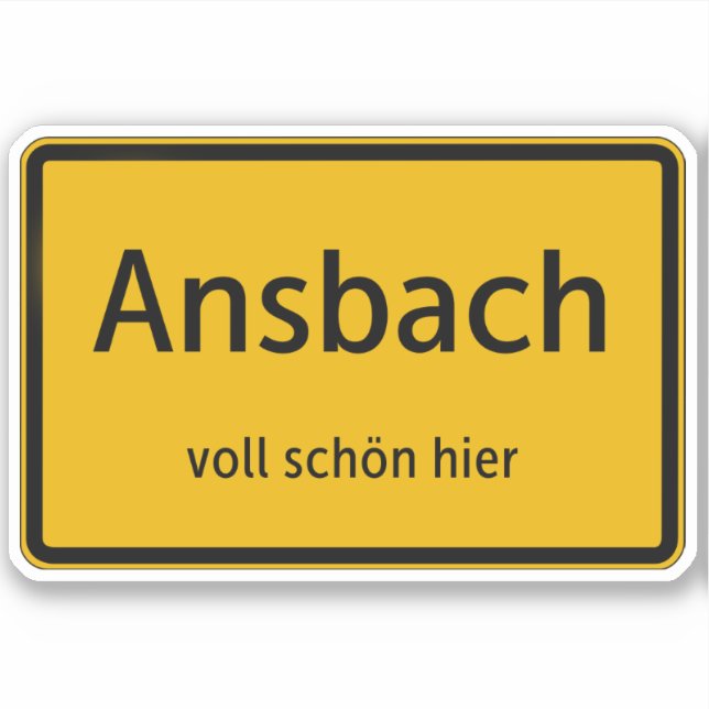 Pegatina Ansbach Aufkleber Sticker Autoaufkleber (Anverso)