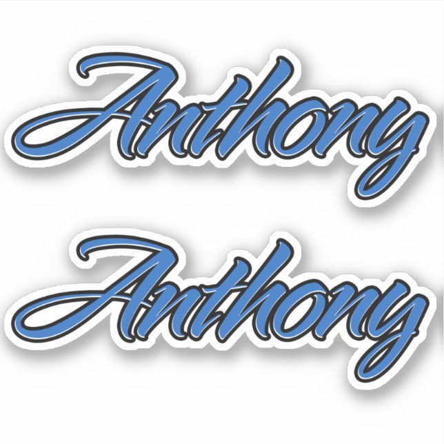 Pegatina Anthony Name blue Aufkleber Sticker Stickerset (Anverso)