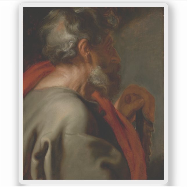 Pegatina Anthony van Dyck - El Apóstol Simón (Anverso)