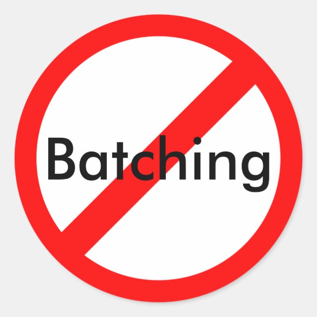 Pegatina Anti-Batching (Anverso)