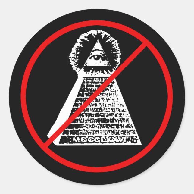 Pegatina Anti Illuminati (Anverso)