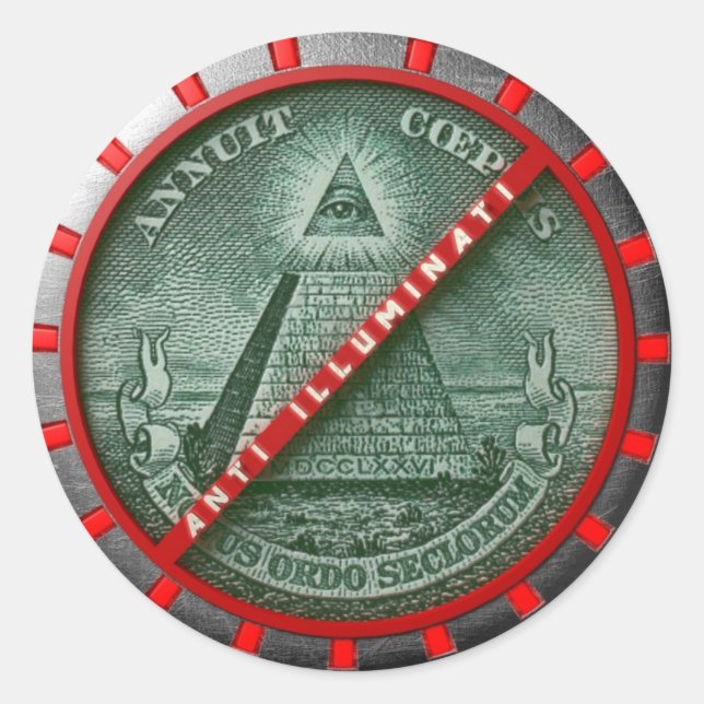 Pegatina  Anti Illuminati (Anverso)