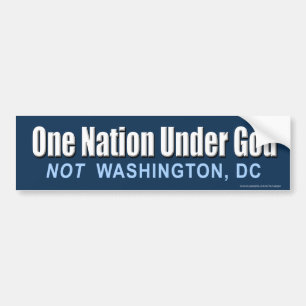 pegatina anti Obama "Una nación bajo Dios"