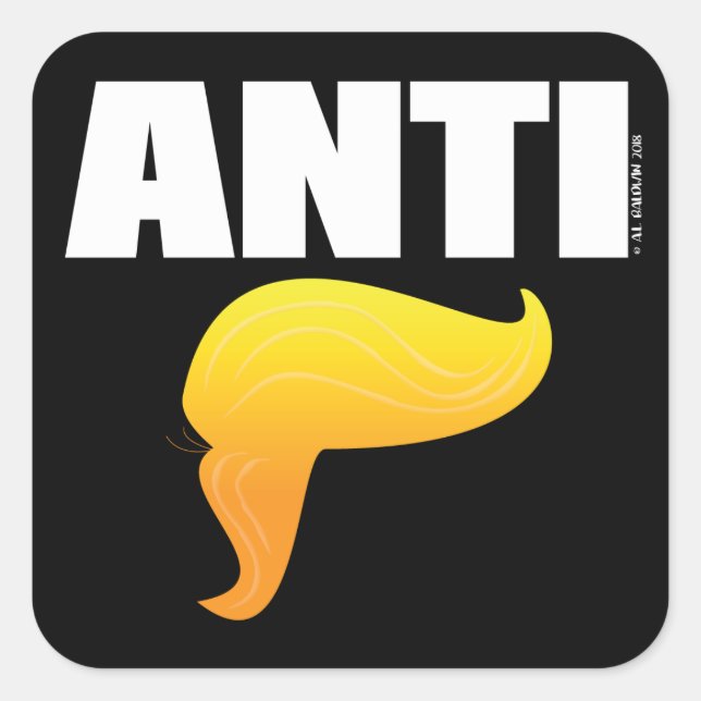 Pegatina anti Trump (Anverso)